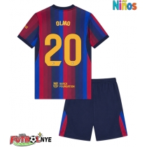 Camiseta Barcelona Dani Olmo #20 Primera Equipación para niños 2026-27 manga corta (+ pantalones cortos)